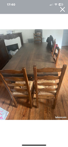 Table massive avec chaises - avec, 6